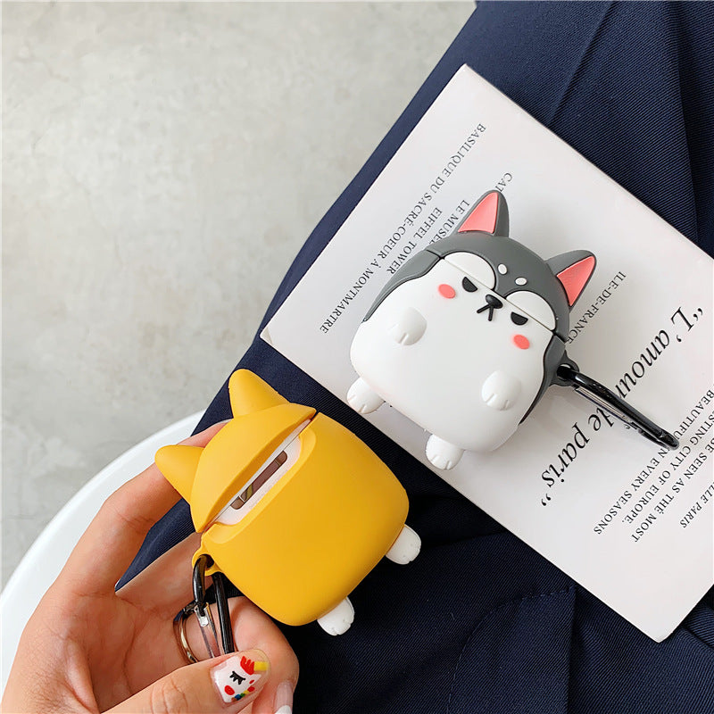 Keep your AirPods safe from scratches and dust and have maximum protection and durability with this adorable dog AirPods Case. Unique design makes your AirPods case eye-catching and easy to locate. This case come with a carabiner so it can be placed on a bag or belt for easier carrying and provides less risk of loosing them.