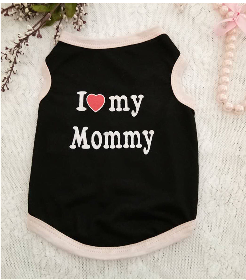 An "I Love My Mommy" dog t-shirt is a fun and cute way for your furry friend to show their affection towards their owner. With its adorable design, this t-shirt is sure to turn heads and make your dog the center of attention. 