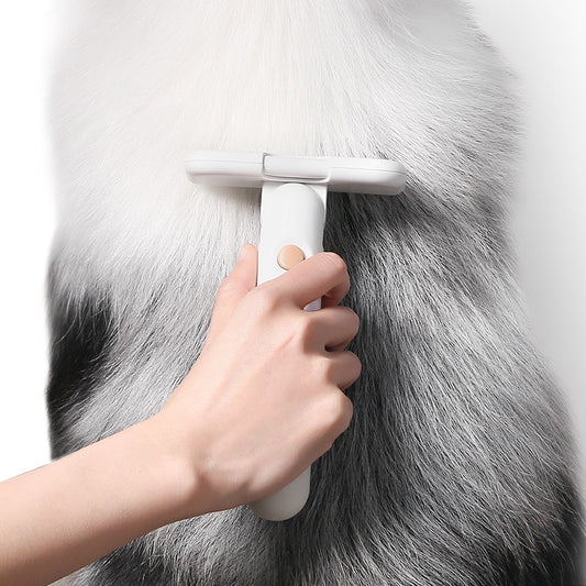 This reusable deshedding tool for pets is a grooming tool designed to effectively remove loose hair, undercoat, and mats from a dog's coat. By gently and efficiently removing the dead hair, these tools help to reduce shedding and promote a healthy, shiny coat. This tool is perfect for dogs and cats and can also be used to remove pet hair and lint from the sofa too!