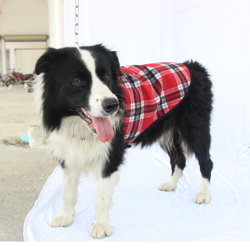 Our fleece-lined large dog coat is perfect for keeping your furry friend warm and stylish during the colder months. Made from a soft, cozy material, it will keep your dog comfortable while providing protection from the elements. The coat features a classic, timeless design and is sure to suit your dog's unique personality.