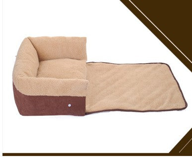 Foldable Bed with Built-in Blanket