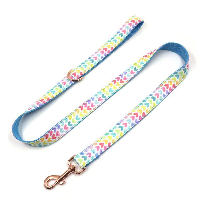 Your dog will be the leader of the pack this "Bow"dacious bow tie and leash! Keep your dog safe and under control while out on walks while maintaining a sophisticated style. This collar and leash combo comes in fun colors and is made with durable polyester.  