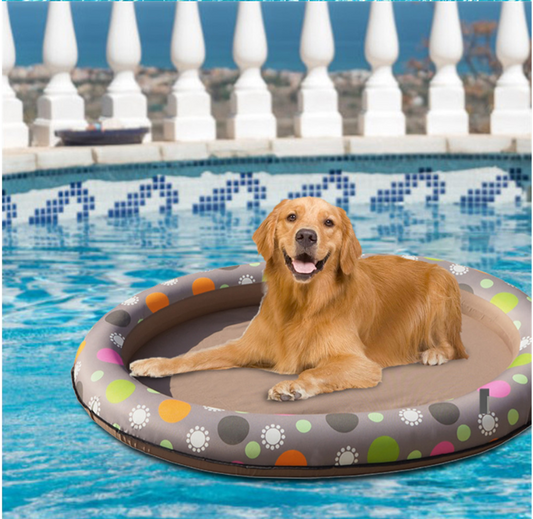 Beat the dog days of summer with this canine pool float! This float will keep your pooch cool and ensure they are part of the summer fun. Lightweight, foldable, and portable makes this float the perfect canine sidekick for pool, beach, or lake days.
