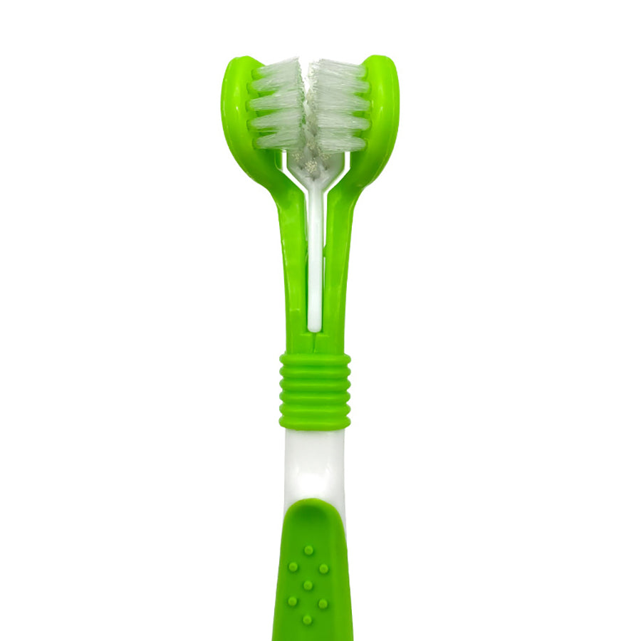 Keep your furry friend's teeth healthy and clean with our dog toothbrush set. Designed with soft bristles and comfortable grip, brushing your dog's teeth has never been easier. Regular brushing can help prevent plaque buildup, gum disease, and bad breath, leading to a happier and healthier pup.