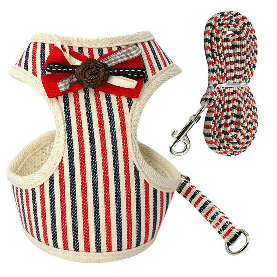 This Vintage-style Harness and Leash Combo provides a comfortable and secure fit for your dog, and ensures their safety and protection while providing an easy means for the owner to manage their dog's movements. Made with a breathable mesh lining to help keep dogs cool.