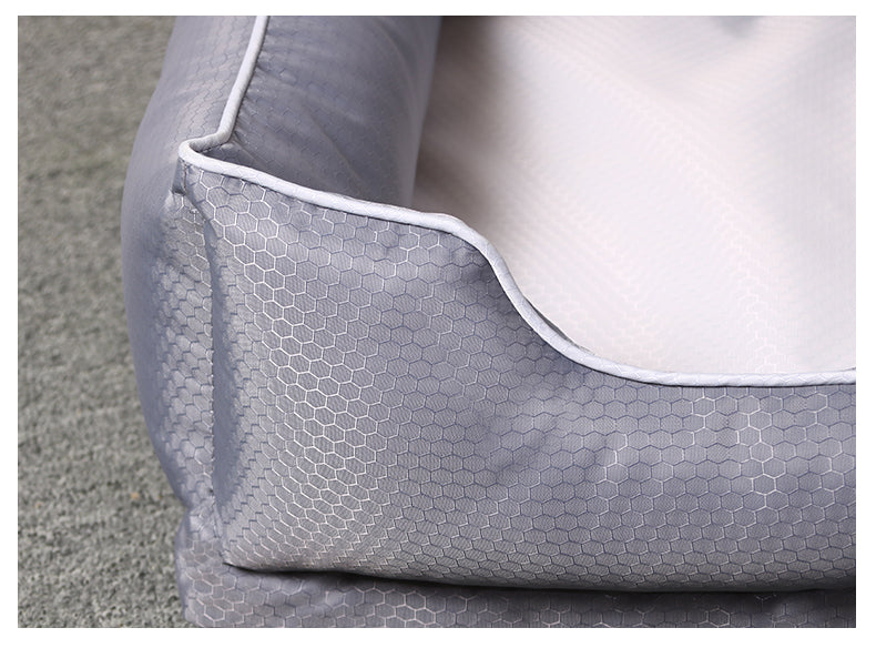 This orthopedic dog bed is designed to provide extra support and comfort for all dogs, especially those with joint or muscle pain. This bed features an orthopedic foam base, which conforms to the shape of the dog's body for added support and pressure relief. Neutral gray color and easy clean material makes this bed the perfect addition to any home. 